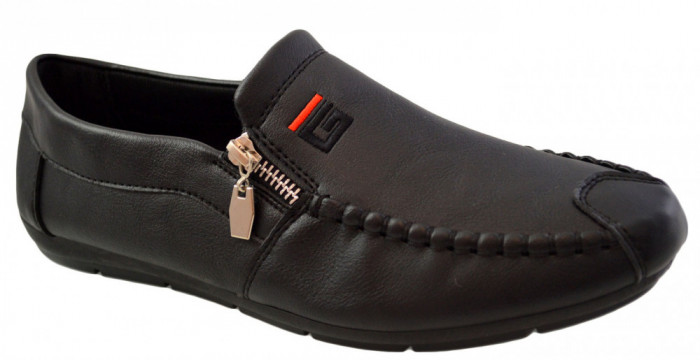 Mocasini Barbatesti, Negri, cu fermoar G Corner - 44