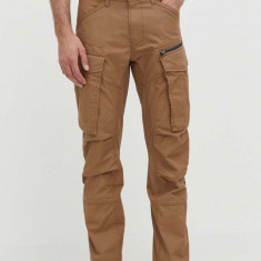 G-Star Raw pantaloni barbati, culoarea bej, cu fason cargo