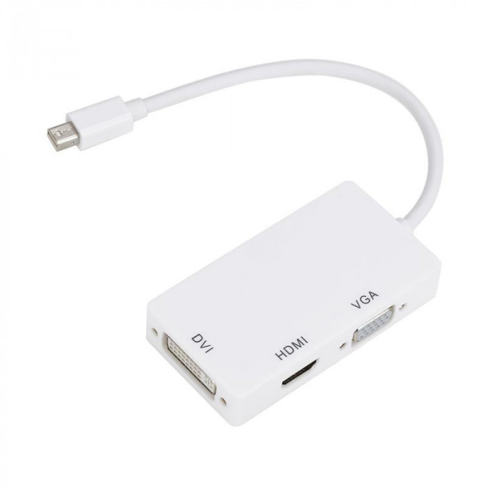 Adaptor Mini Displayport la VGA / HDMI / DVI compatibil Macbook, Lenovo, Dell