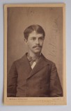 CDV Atelier Romania Galati Galatz Mihail Spirescu 1881 tanar cu mustata