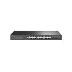 Switch 24 porturi RJ45 Gigabit, 4 x SFP+ 10G, Alimentare Baterie 12V, L2+ Management, 1U - TP-Link TL-SG3428X-UPS