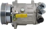 Compresor AC nou Citroen C5 08-, C6 05-12; Peugeot 407 04-11, 607 99-10, motor: 3.0 V6, tip Sanden: SD7C16, Diam. fulie (mm) 120, 6453PR; 6453PS