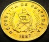 Moneda exotica 1 CENTAVO - GUATEMALA, anul 1987 * cod 3084 B, America Centrala si de Sud