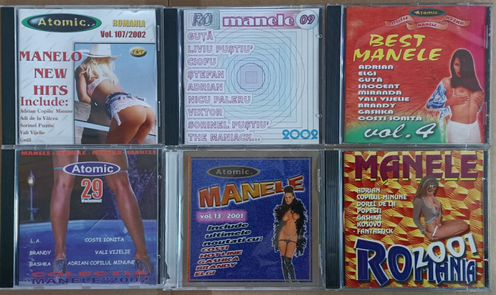 6 Cd-uri cu muzică Rom&acirc;nească, Selecții Manele vechi 2001-2002