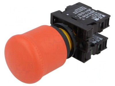 Comutator de Siguranță 22mm 2NC NO Roșu M22-PV/K11 foto