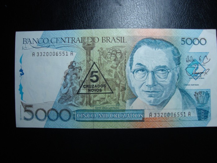 BRAZILIA 5 CRUZADOS SUPRATIPAR AUNC