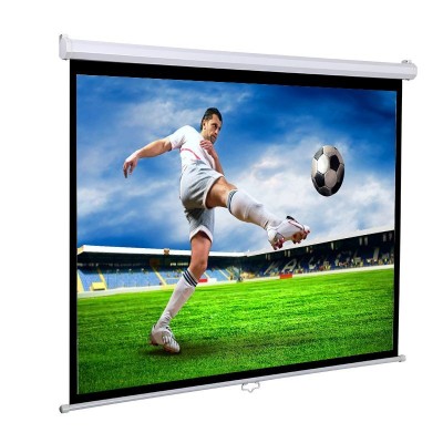 Ecran pentru proiectie 100 inch, format 16:9, portabil, sistem prindere, alb mat foto