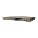 Switch 24 porturi PoE+ Gigabit, 2 porturi SFP Gigabit, Management, 370W, 1U - IP-COM G3326P-24-410W