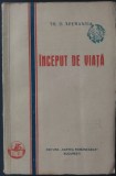 TH. D. SPERANTIA - INCEPUT DE VIATA (POVESTIRI, editie interbelica)