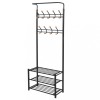 VidaXL Cuier cu rafturi pentru pantofi, 68 x 32 x 182,5 cm, negru 243726