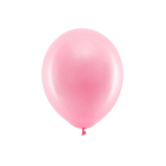 Baloane latex curcubeu pastel roz 30 cm 100 buc