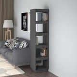 VidaXL Bibliotecă/Separator cameră gri 40x35x167 cm lemn masiv de pin