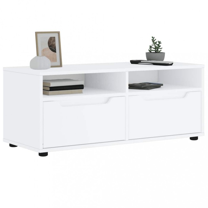 vidaXL Dulap TV &quot;VISNES&quot; alb 100x40x38 cm lemn de prelucrare