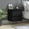 Gossi noptiera, negru, 40x35x50 cm, lemn prelucrat