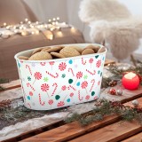 Cumpara ieftin Cos decorativ din metal &ndash; model bastonase dulci (candy cane) &ndash; 19 x 11,5 x 9,5 cm Best CarHome