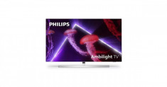 Televizor OLED Philips 55OLED807/12 139 cm (55&amp;amp;quot;) 4K UHD Android Ambilight OLED TV #argintiu foto