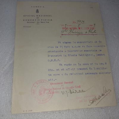 ACT SEMNAT DE GENERALUI VIRGIL I.BADULESCU, EROUL DE LA OITUZ-1929. foto