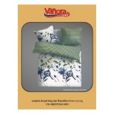 Set lenjerie de pat VANORA cu model floral, 4 piese, VN-4BEDYX60-MIX