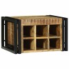 VidaXL Raft pentru vin 46 x 35 x 27.5 cm Lemn masiv de mango 4016757