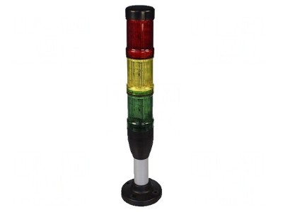 Coloană de Semnalizare LED Roșu/Galben/Verde SL4-100-L-RYG-24LED foto