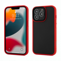 Husa Vetter pentru iPhone iPhone 13 Pro Max, Clip-On Hybrid, Shockproof Soft Edge and Rigid Back Cover, Rosu