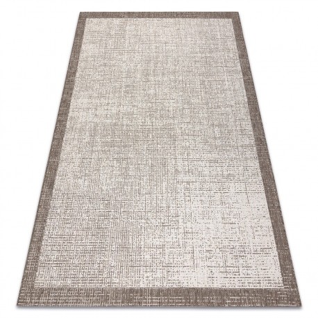 Covor sisal Floorlux 20401 Cadru şampanie si taupe, 140x200 cm