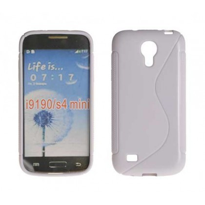 Husa silicon S-line Sam Galaxy S4 mini i9190 Alb