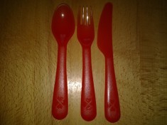 **IKEA KALAS set tac&acirc;muri copii | portocaliu