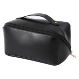 Geanta pentru cosmetice, 23 x 11 x 11 cm, piele PU, negru