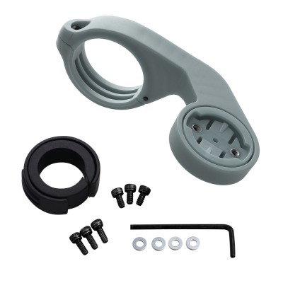 Suport bicicleta pentru GPS Garmin Edge, Kwmobile, Gri/Negru, Plastic, 42698.12 foto