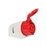 Priza trifazica aplicata 4 poli 32A 3P+E 6h CEE 380V IP44, METE