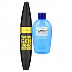 Rimel Maybelline Colossal Go Extreme Leather Black Si Demachiant Cadou foto