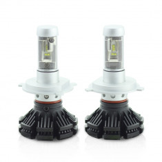 Set 2 Becuri Auto LED H4 pentru Faruri, 12-24V, 4000 Lumeni Super White, Utilizare Off-Road foto