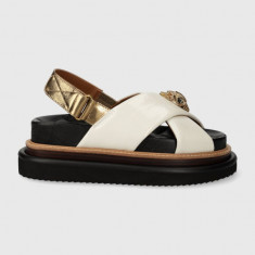 Kurt Geiger London sandale de piele Orson Cross Strap Sandal femei, culoarea alb, cu platformă 9992241109