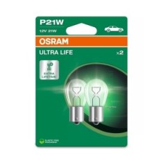 Set 2 Becuri 12V P21W Blister Osram Ultra Life
