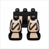 Set Huse Scaune Universale Nero Bej Personalizate cu Toyota
