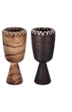 Cumpara ieftin Set 2 vaze flori lemn maro 20 x 43 cm
