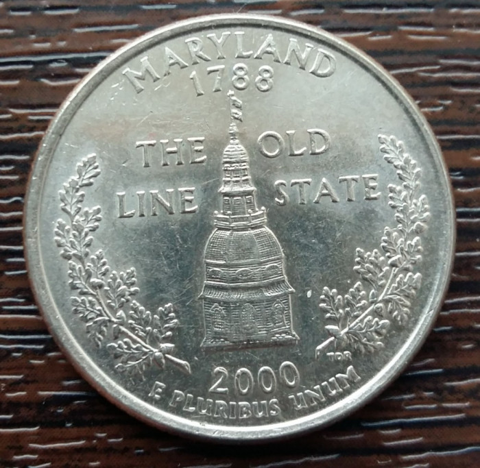 (M2278) MONEDA SUA - QUARTER DOLLAR 2000, LIT. D - MARYLAND