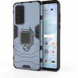 Husa Telefon Plastic Huawei P40 Pro antishock Armor Ring Blue