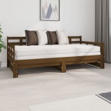 Cumpara ieftin Pat de zi extensibil, maro miere, 2x(90x190) cm, lemn masiv pin