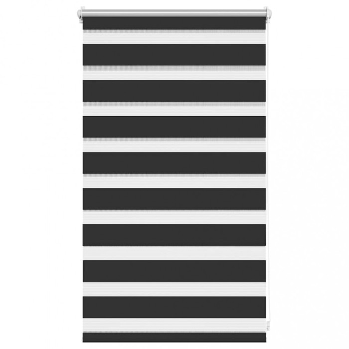 Jaluzea tip zebra, 50 x 100 cm, negru