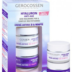 Set cadou Hyaluron crema antirid zi + noapte, 50ml + 50ml, Gerocossen
