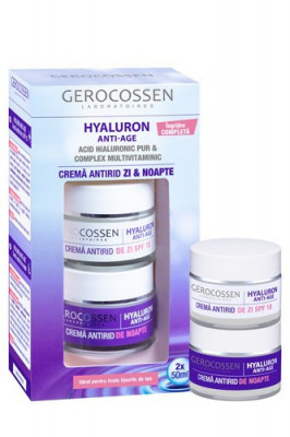 Set cadou Hyaluron crema antirid zi + noapte, 50ml + 50ml, Gerocossen foto