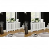 Gossi masca de calorifer, 2 buc., alb, 152 cm, mdf