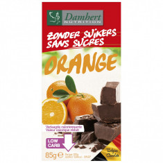 Ciocolata neagra cu portocale Damhert fara zahar cu maltitol 85g foto