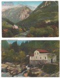 SV * Romania BAILE HERCULANE * LOT 2 CARTI POSTALE, Circulata, Printata