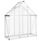 Cumpara ieftin Sere cu cadru de baza, argintiu, 169x58x195 cm, aluminiu