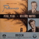 Benjamin Britten, Peter Pears &ndash; Britten Folksongs | Disc Vinil 33 RPM 10" Decca LW-5122