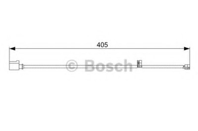 Senzor de avertizare,uzura placute de frana PORSCHE CAYENNE (9PA, 955) (2002 - 2010) BOSCH 1 987 473 025 foto