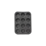 Forma de copt briose, otel cu acoperire teflon, dreptunghiulara, negru, 35 x 26.5 cm